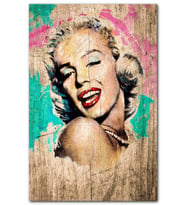 Cakatablo  Eski Zeminde Marilyn Monroe Görseli  MDF Tablo