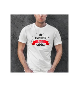 Babalar Günü Hediye Baba Temalı Baskılı Oversize Bisiklet Yaka T-shirt - Beyaz
