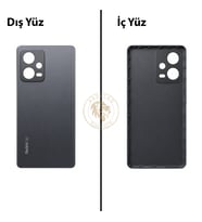 Xiaomi Redmi Note 12 Pro 4G Grafit Grisi Arka Pil Kapağı Batarya Kapağı Lazer Kesim Back Cover