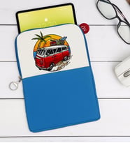 BK Gift Klasik Araç Tasarımlı Taşınabilir Koruyucu Tablet Kılıfı & Organizer Çanta - Mavi-10