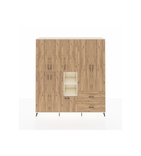 Hyperion Gardrop 12 Raflı 2 Çekmeceli Tek Askılı 220x44x243 Aytaşı-Çam/Çam