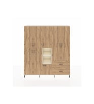 Hyperion Gardrop 12 Raflı 2 Çekmeceli Tek Askılı 220x44x243 Aytaşı-Çam/Çam