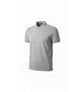 Erkek Pike Kumaş Düğmeli Yaka Regular Fit Günlük Kısa Kol Tişört T-shirt - Gri