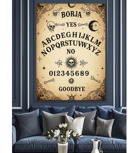 Ouija Tahtası Ruh Çağırma Dekoratif Kanvas - Mdf Ahşap Tablo