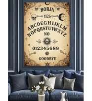 Ouija Tahtası Ruh Çağırma Dekoratif Kanvas - Mdf Ahşap Tablo
