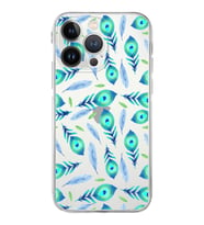 PrintiFy iPhone 13 Pro ile Uyumlu Nazar Boncuğu 3 Baskılı Kamera Korumalı Şeffaf Silikon Kılıf