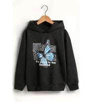 Butterfly Baskılı Sweatshirt (Siyah)