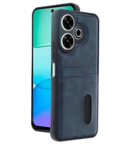 Redmi 13 4G Kılıf Sara Kartvizitli Deri Kılıf - Lacivert
