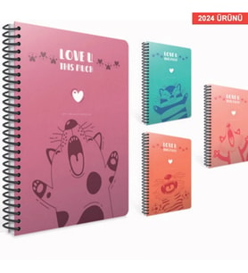 GIPTA LOVE U SP. PP KAPAK 17X24 80YP. KARELİ DEFTER