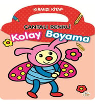 Çantalı Renkli Kolay Boyama- Kırmızı