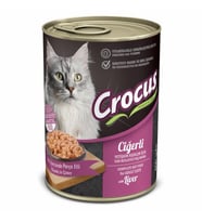 Crocus Ciğerli Kedi Yaş Mama 400gr (Kahverengi)