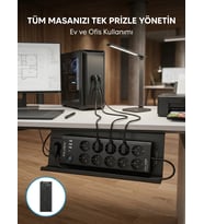 Usb Ve Type-c Şarj Özellikli 10'lu Çoklu Priz