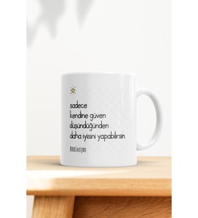 Sadece Kendine Güven Motivasyon Kupa Bardak