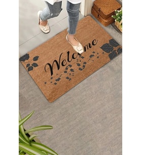 Valerine Life Ceviz Yaprağı Welcome Kapı Önü Paspası 45x70cm