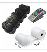 Termal Yazar Kasa Pos Rulosu, Pos kağıdı 56 mm x 12 metre (20 Paket) 200 Adet