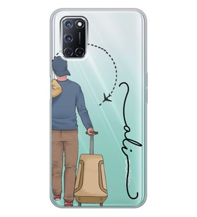 Oppo Valizli Erkek Tasarımlı Şeffaf Telefon Kılıfı