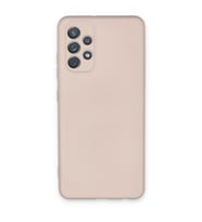 Samsung Galaxy A72 Kılıf Nano İçi Kadife Silikon - Pudra