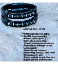 AKİK DERİ EL YAPIMI ÇİFT BİLEKLİK