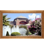 EV İŞYERİ OFİS İÇİN ALTIN ÇERÇEVELİ PASPARTULU TABLO VB145