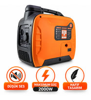 GS0012 2KW İnverter Benzinli Jeneratör Sessiz, Taşınabilir Güç Kaynağı
