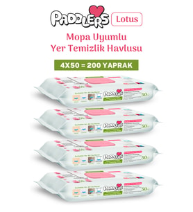Easy Clean Lotus Çiçeği Kokulu Mopa Uyumlu Yer Temizlik Havlusu 4x50 200 Yaprak