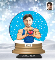 Kişiye Özel Fitness Erkek Ahşap Küre Biblo-1