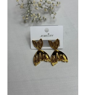 Çelik Gold Yüzgeç Küpe