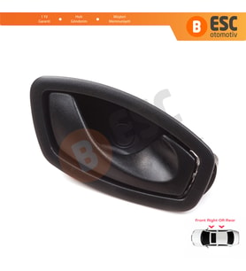 Renault Fluence Megane MK3 Clio MK4 Captur için SAĞ İç Kapı Açma Kolu SİYAH 806710001R