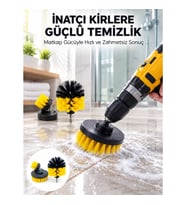 Mey İthalat® Yüksek Devirde Etkili Temizlik Sağlayan Matkap Ucu Fırça Seti