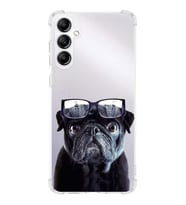 PrintiFy Samsung Galaxy A14 Uyumlu Köpek 3 Baskılı Şeffaf Köşe Korumalı Antişok Kılıf