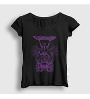 Presmono Kadın Siyah Baphomet Electric Wizard T-Shirt 552927tt