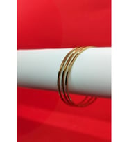 Düz Gold Çelik Üçlü Ajda Bilezik