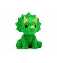 Sevimli Triceratops Dekoratif Figür Sert Plastik Mini Dinozor Masaüstü Süsü Ev ve Ofis Dekoru