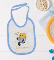 BK Kids Kişiye Özel Mavi Bebek Mama Önlüğü - Model 194