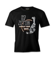 Led Zeppelin - World Tour Siyah Erkek Tshirt