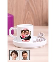 Çiftlere Özel Hediye Tek Taş Yüzük Temalı Karikatürlü Concept Türk Kahvesi Fincanı