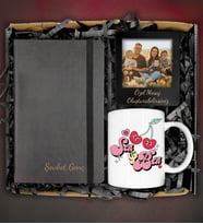 Kişiye Özel Defter&Cherry Sen Ben Kupa&Kişiye Özel Fotoğraflı Çerçeve Hediye Seti
