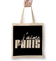 French Slogan J'aime Paris Bez Çanta Uzun Saplı