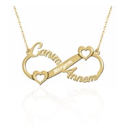 İsimli Kişiye Özel Canım Annem Gümüş Kolye (Gold)