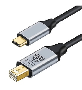 ZR126 Siyah Type-C Mini Dp Çevirici Kablo 1,8 M