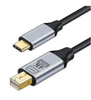ZR126 Siyah Type-C Mini Dp Çevirici Kablo 1,8 M