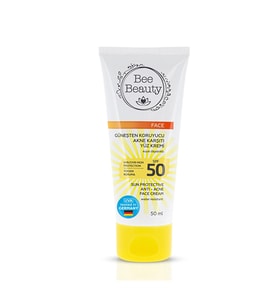 Bee Beauty Akne Karşıtı Güneş Koruyucu Yüz Kremi SPF50 – Yağsız, Hafif Formül, 50 ml