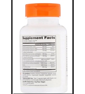 Doctors Best Fully Active B Complex with Quatrefolic 60 Veggie Caps (B1-B2-B3-B6-B12-BİOTİN-VİTA.C).3527 (Renksiz)