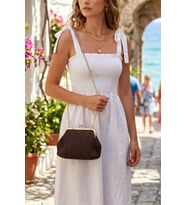 Vintage Model Hasır Örme Mini Omuz, Portföy Clutch Çanta