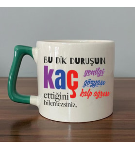 Bu Dik Duruşun Baskılı Kadınlar Günü Yeşil Kulplu D Kupa