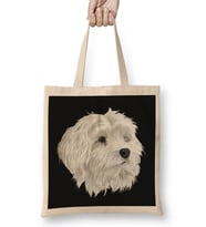 Maltese Dog 01 Bez Çanta Uzun Saplı