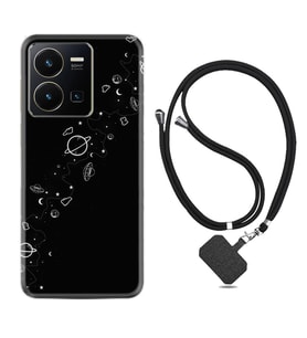 Vivo Y35 Kılıf Silikon Boyun Askılı İpli Desenli Silikon Planet 1620
