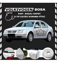 Volksvogen Bora Oto Araç Kapı Koruma Fitili 5metre Parlak Beyaz Renk