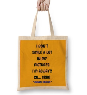 Smile Emoji Quotes Funny happy face love Sarcastic Gift Bez Çanta Uzun Saplı
