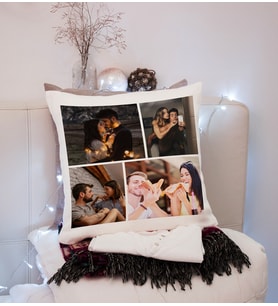 Sevgililer Gününe Özel Kişiye Özel 4 Fotoğraflı Yastık